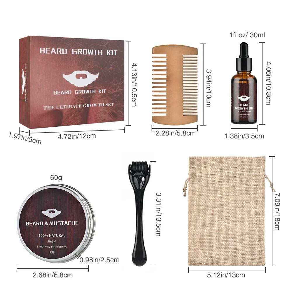 Beard Growth & Grooming Kit